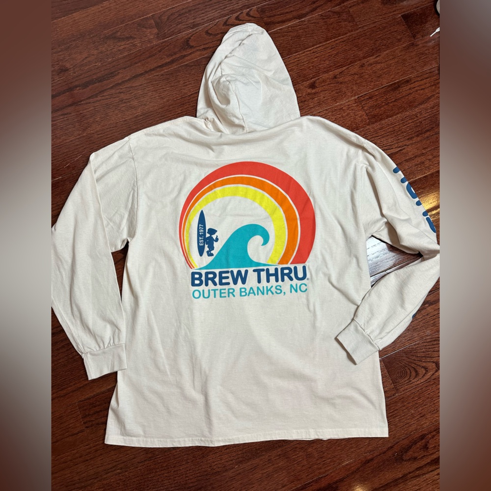 Brew Thru Long Sleeve Hooded T -shirt